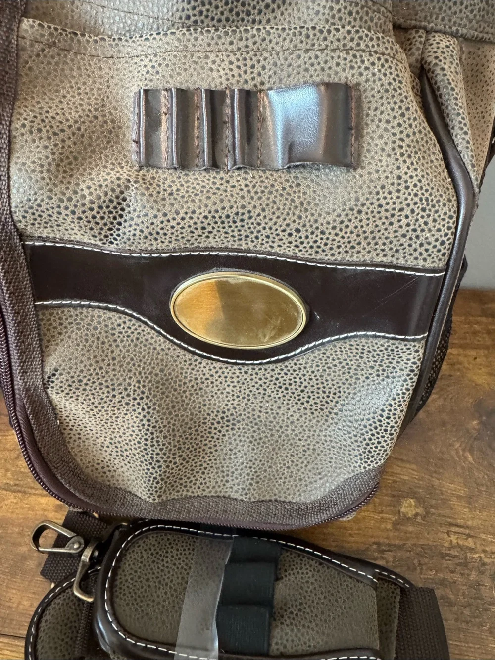 Sovrano‎ Golf Cooler Bag Insulated Travel Tote Reptile Embossed Brown NWT
